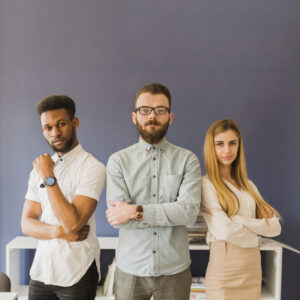 confident business team